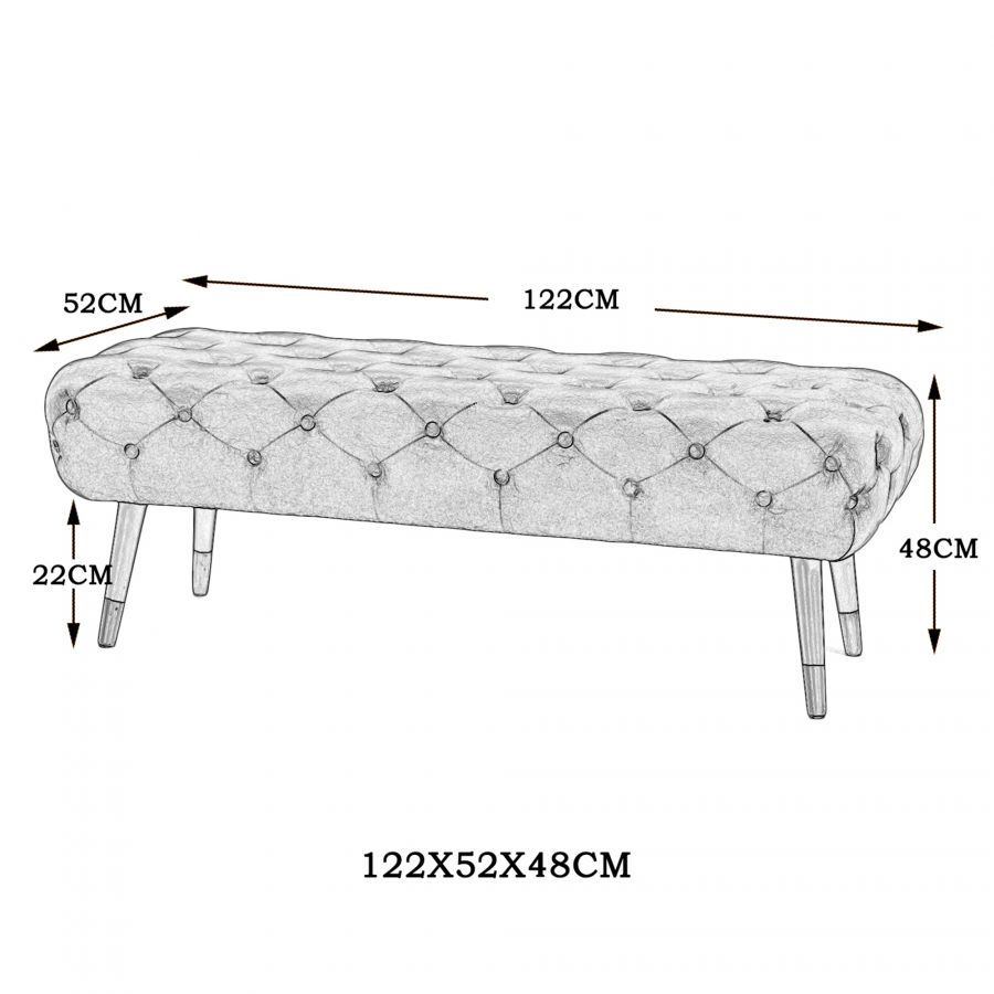 Meryl Grey Bench