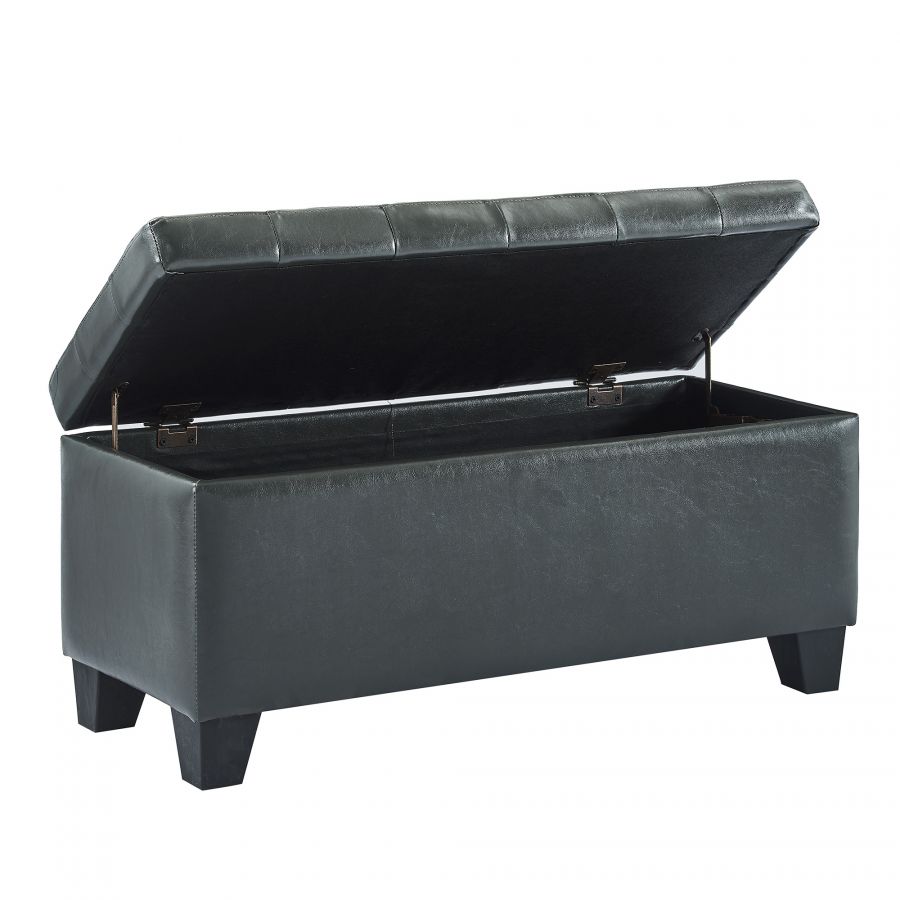 Winston Grey Rectangular Storage Ottoman