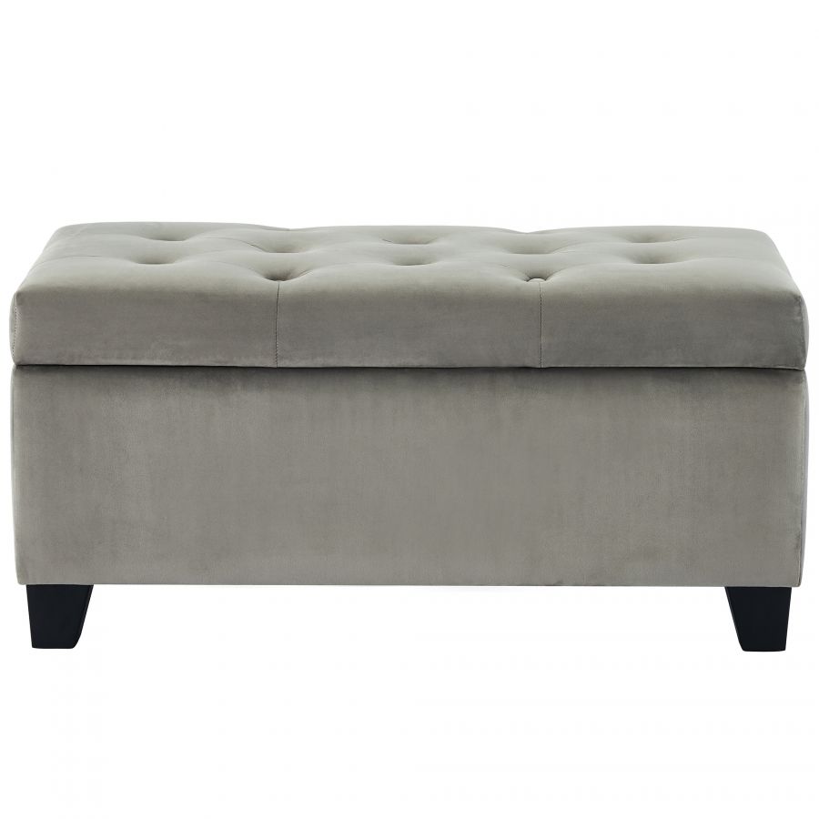 Sally Grey Rectangular Storage Ottoman