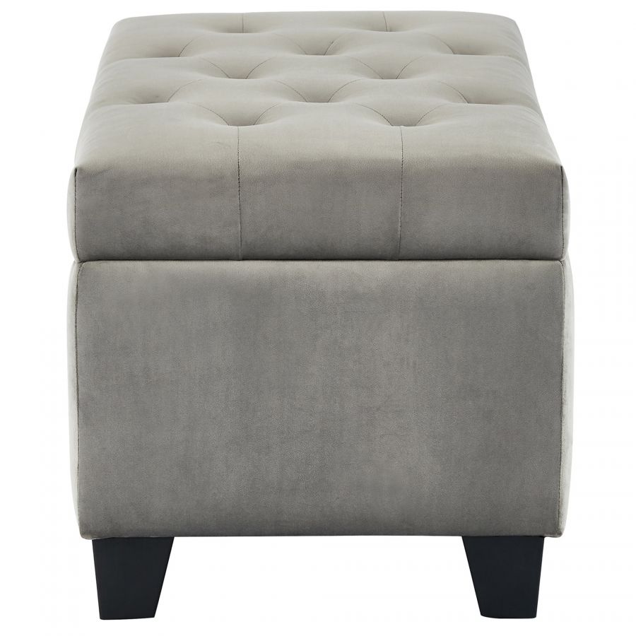Sally Grey Rectangular Storage Ottoman