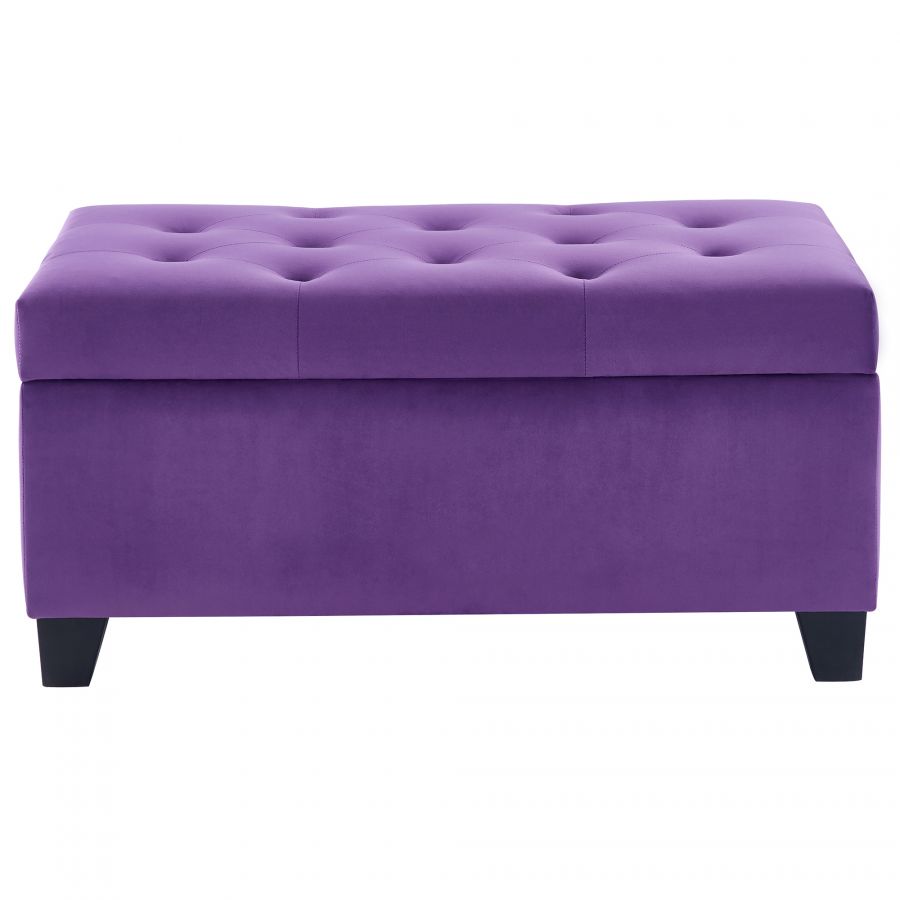 Sally Purple Rectangular Storage Ottoman