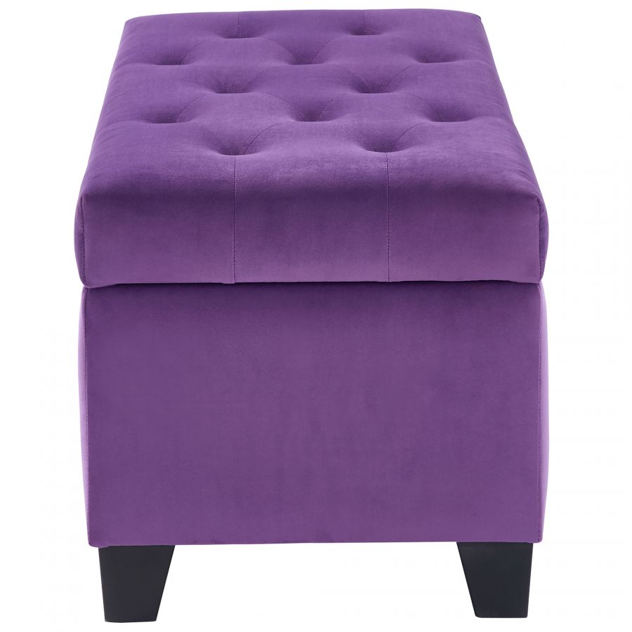 Sally Purple Rectangular Storage Ottoman