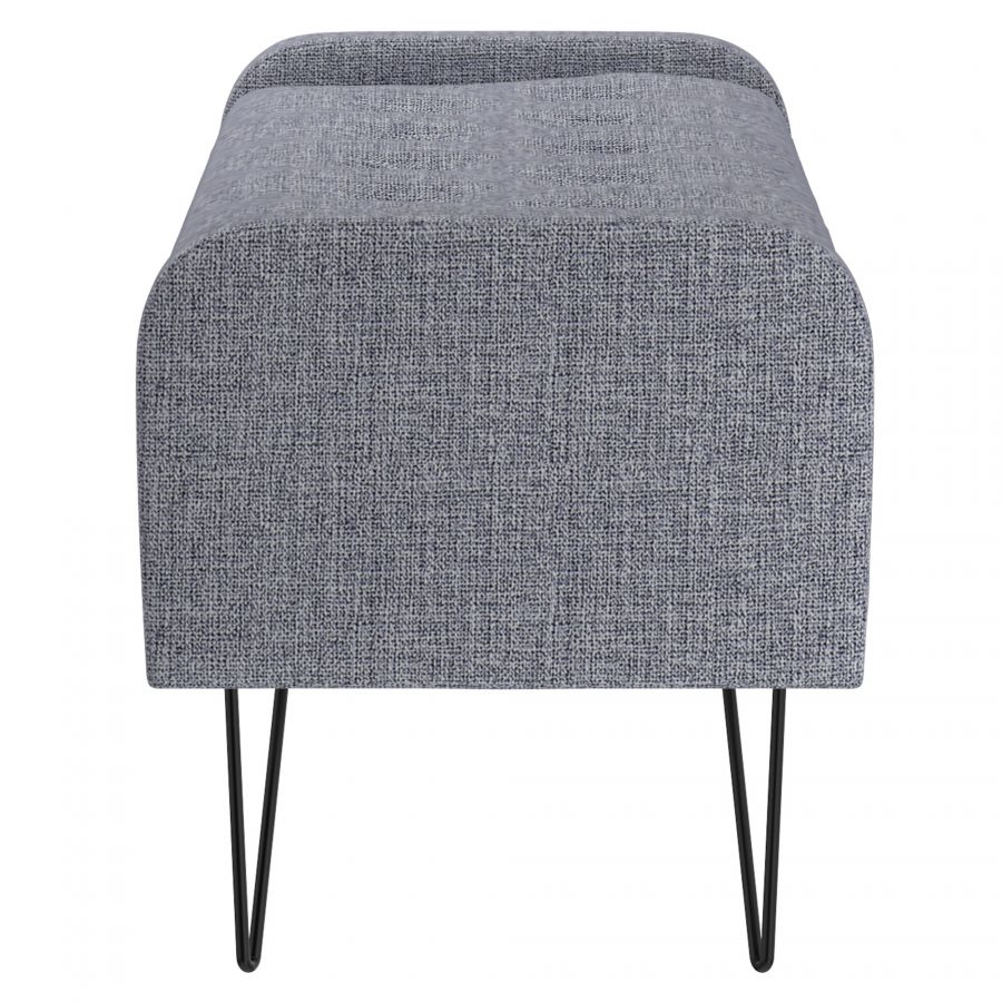 Odet Grey Storage Bench - Ottoman