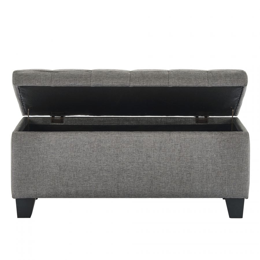 Lila Grey Rectangular Storage Ottoman