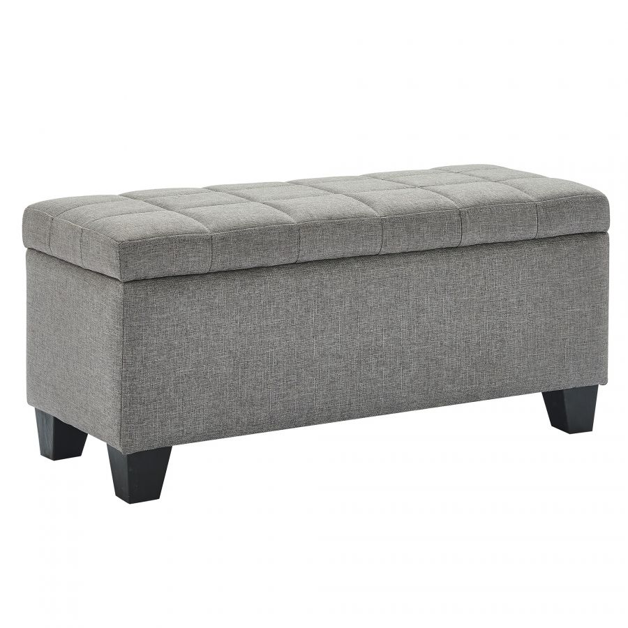 Lila Grey Rectangular Storage Ottoman