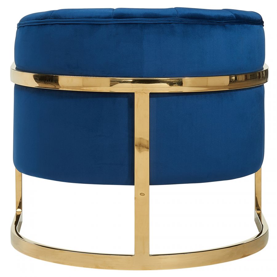 Tarra Blue - Gold Accent Chair