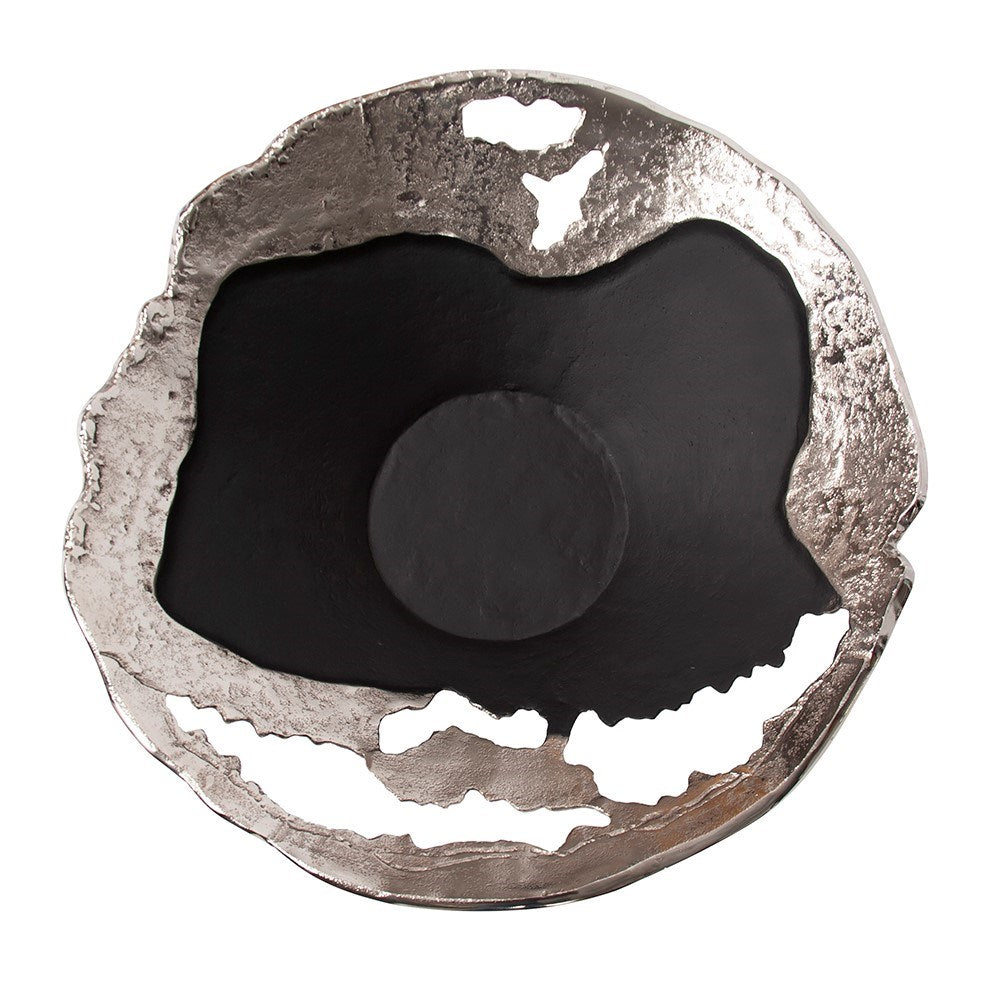 Contemporary Nickel and Black Bowl, Large