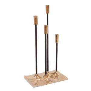 Modern Gold Aluminum Candelabra