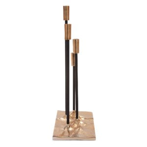 Modern Gold Aluminum Candelabra