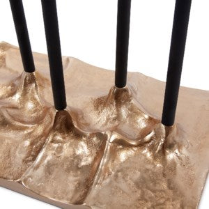 Modern Gold Aluminum Candelabra