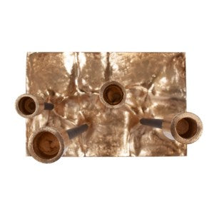 Modern Gold Aluminum Candelabra