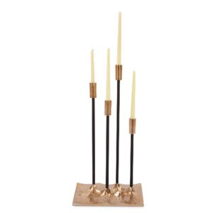 Modern Gold Aluminum Candelabra