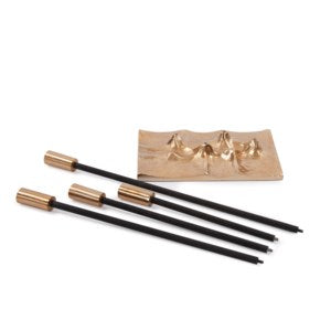 Modern Gold Aluminum Candelabra