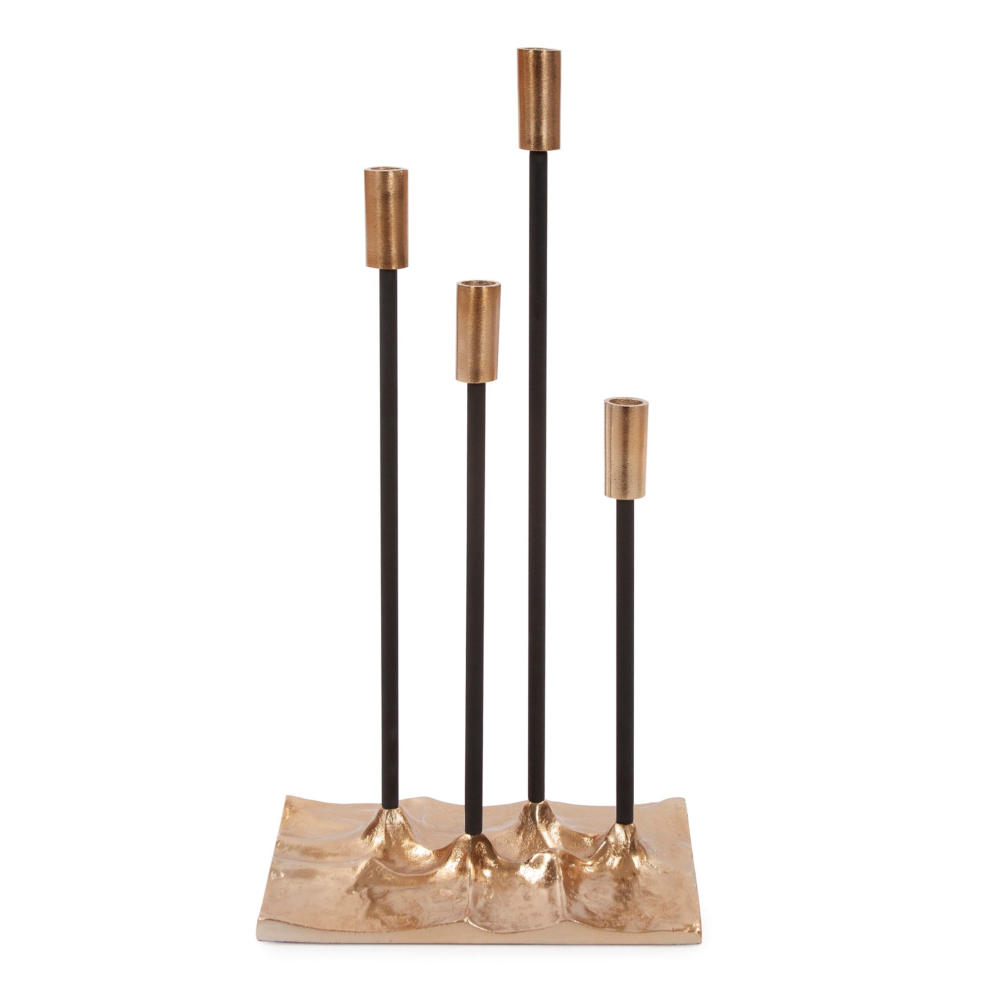 Modern Gold Aluminum Candelabra
