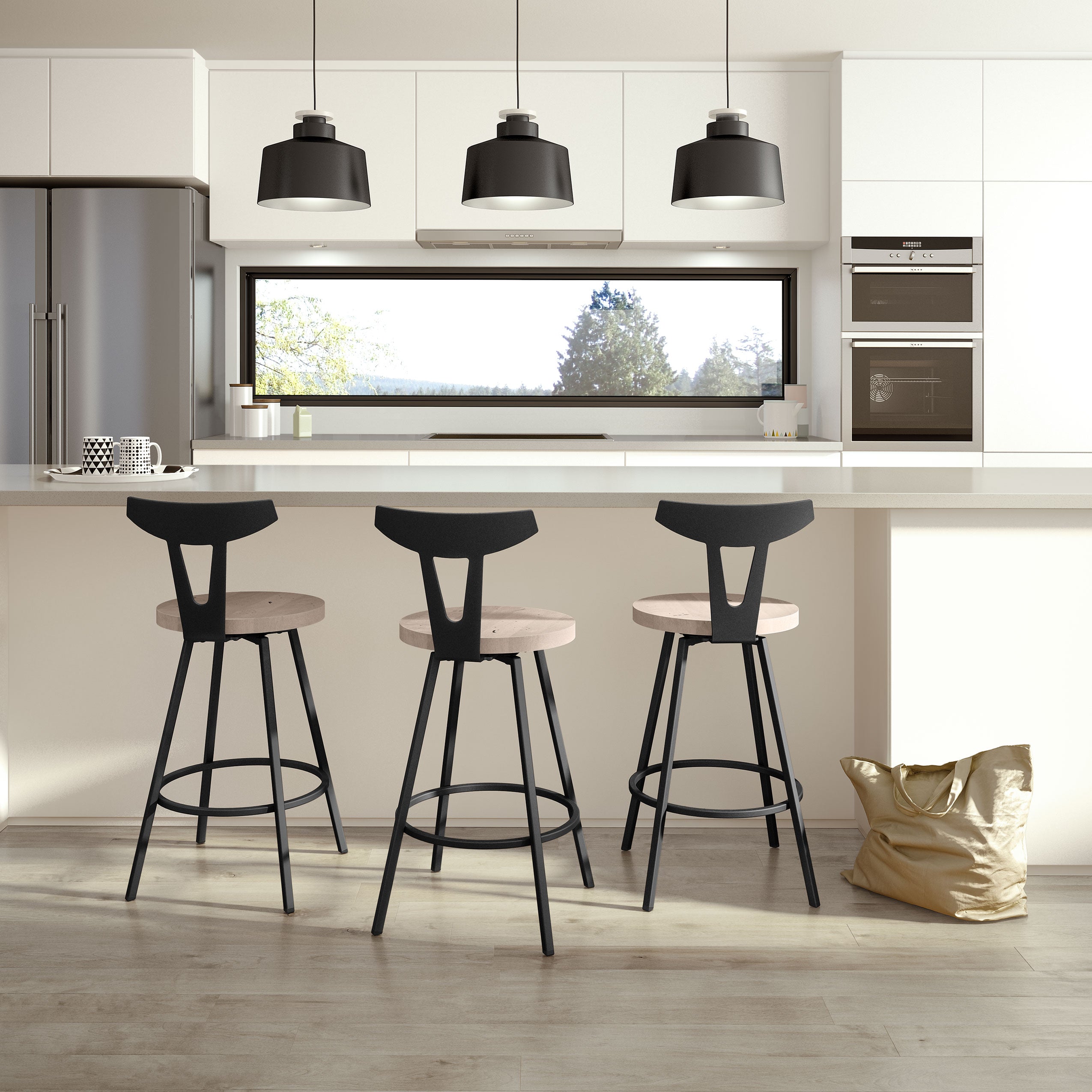 Hans Swivel Stool with Back