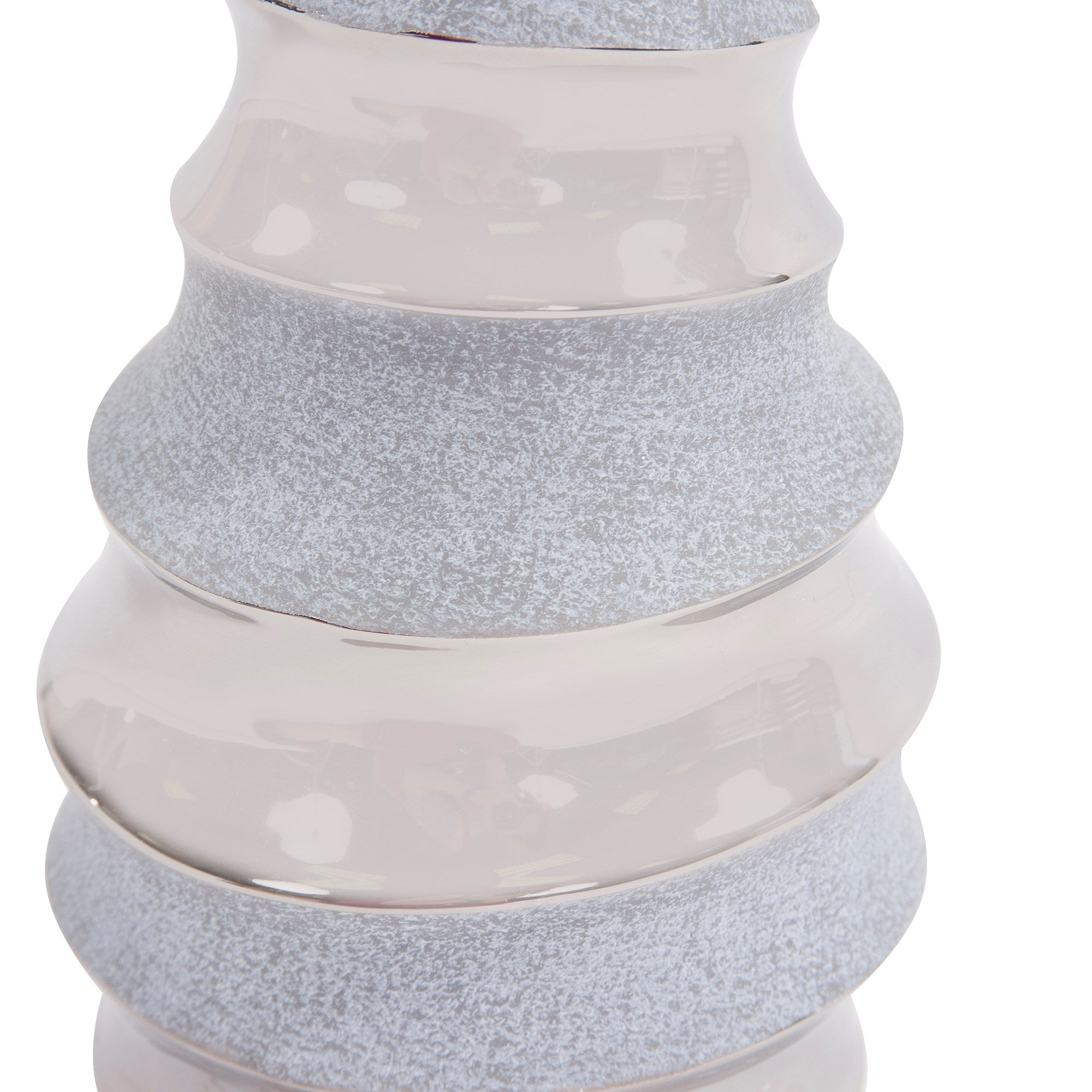 Two-tone Spiral Ceramic Flared Vase