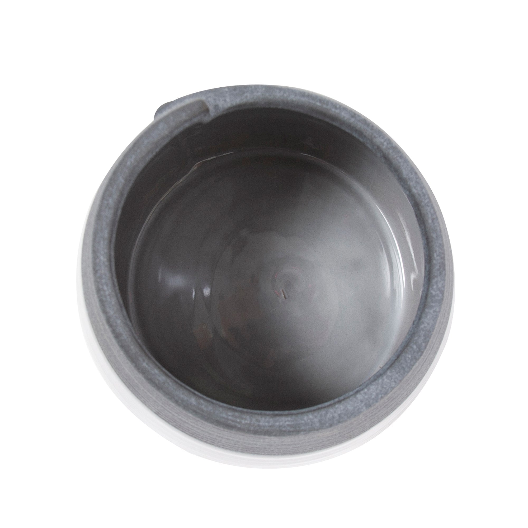 Rolled Two Tone Gray Vase, Small