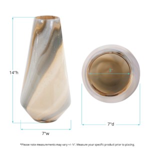 Sand Art Tapered Glass Vase