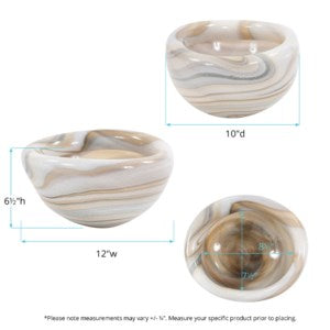 Sand Art Glass Bowl