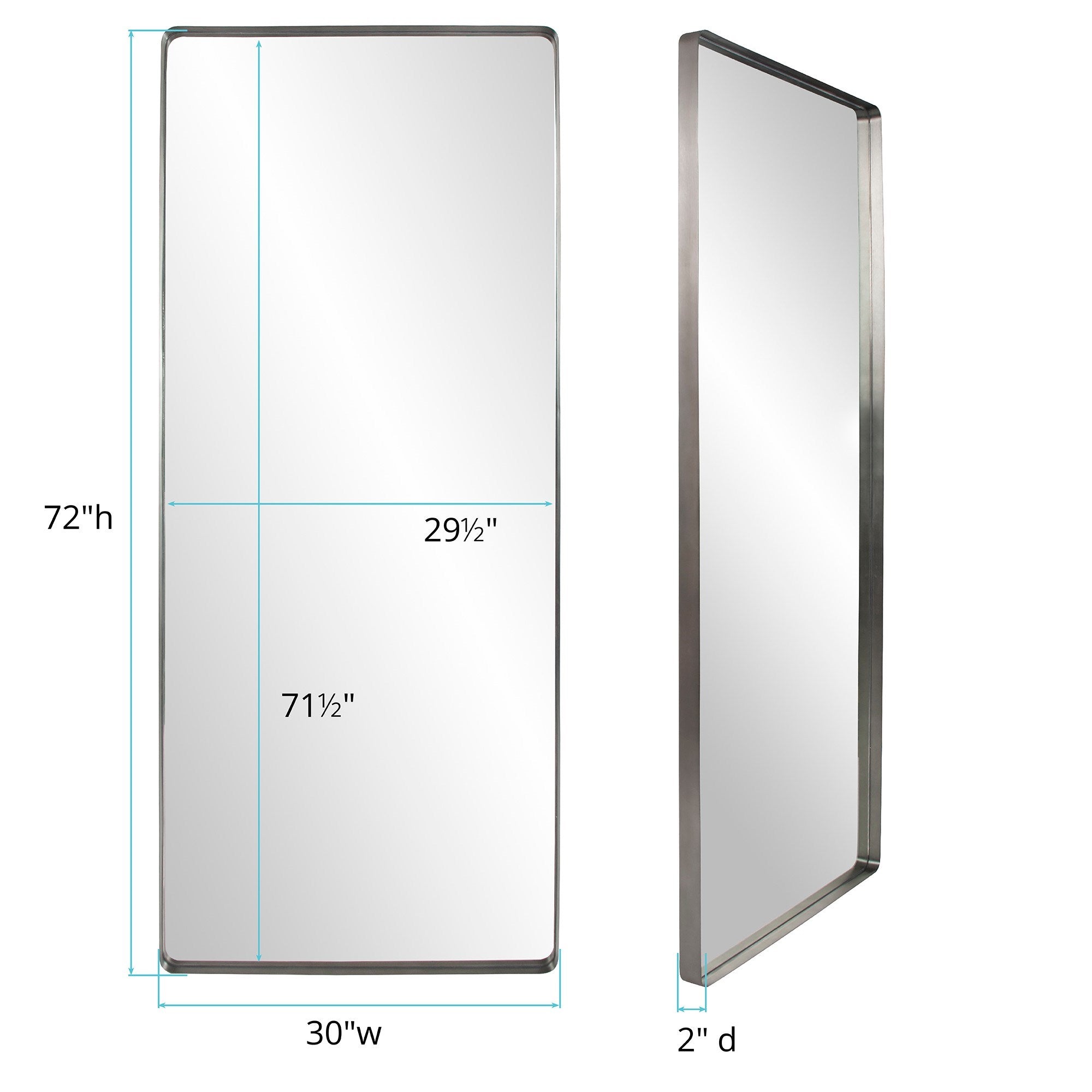 Steele Silver Oversize Mirror