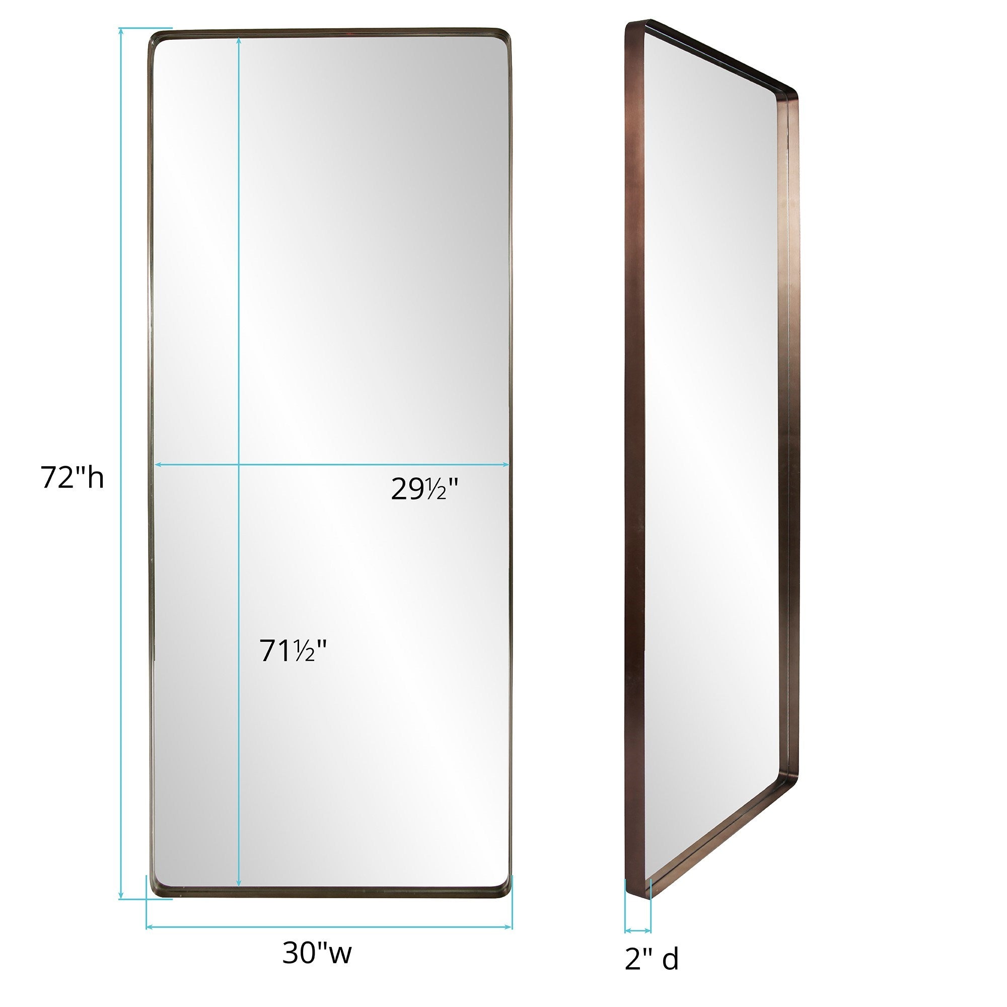 Steele Brass Oversize Mirror