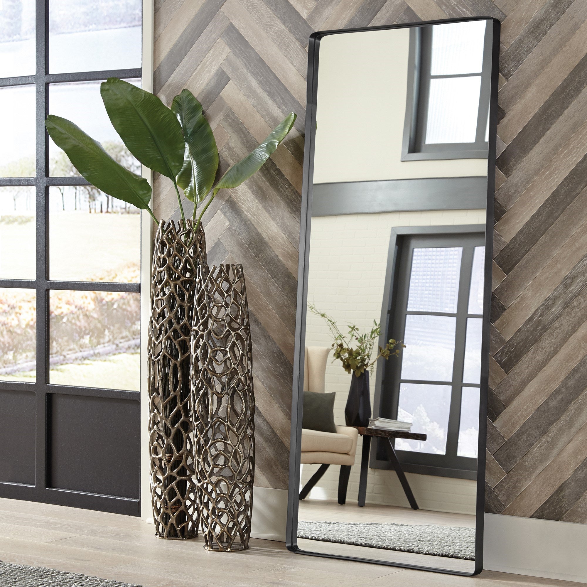 Steele Black Oversize Mirror
