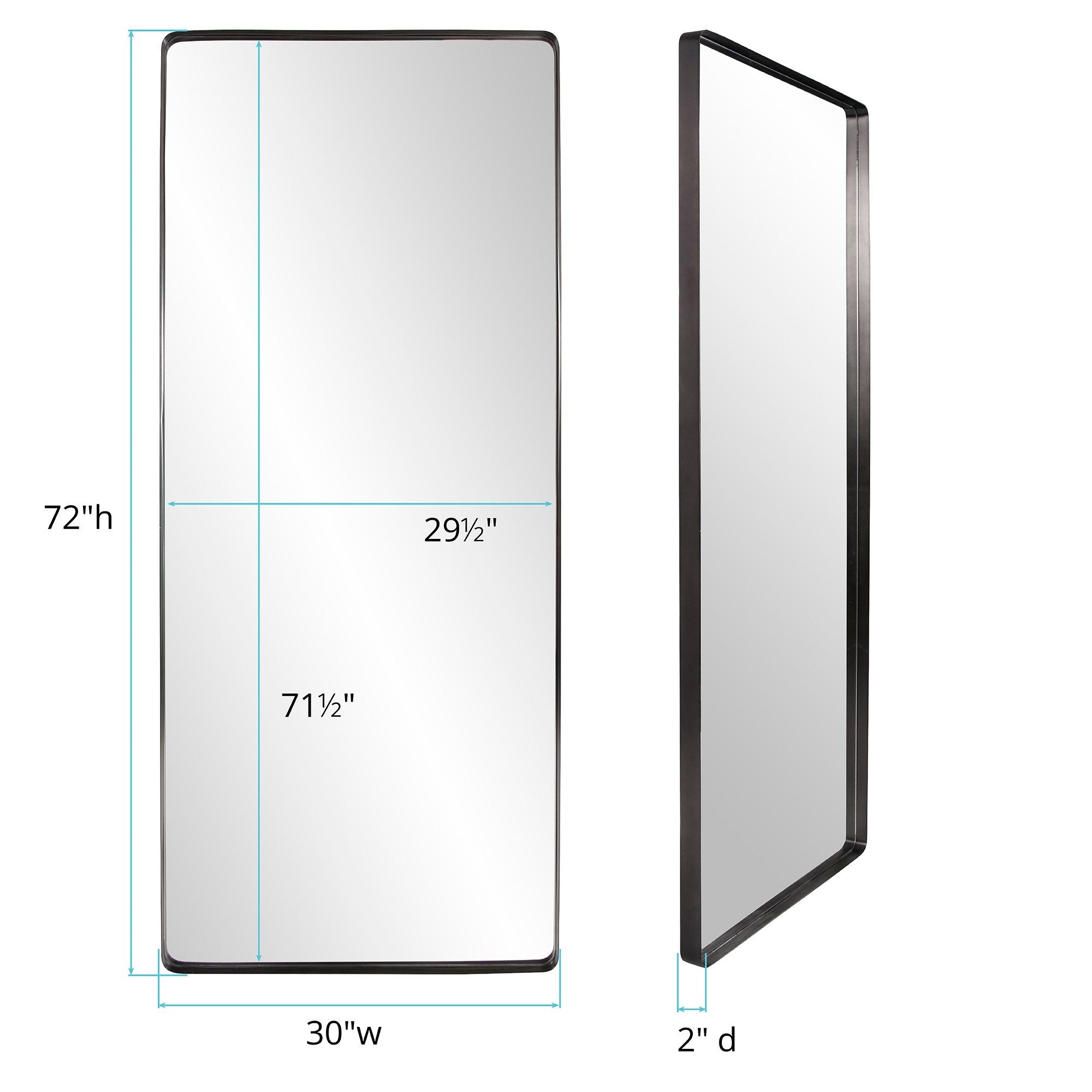 Steele Black Oversize Mirror