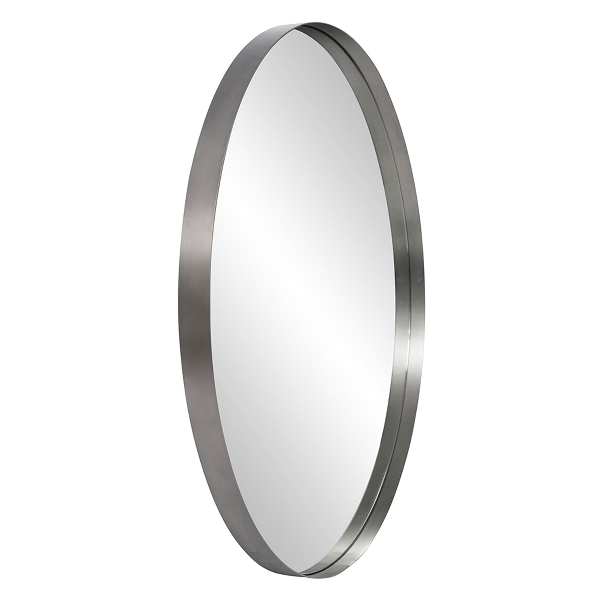 Steele Silver Round Mirror