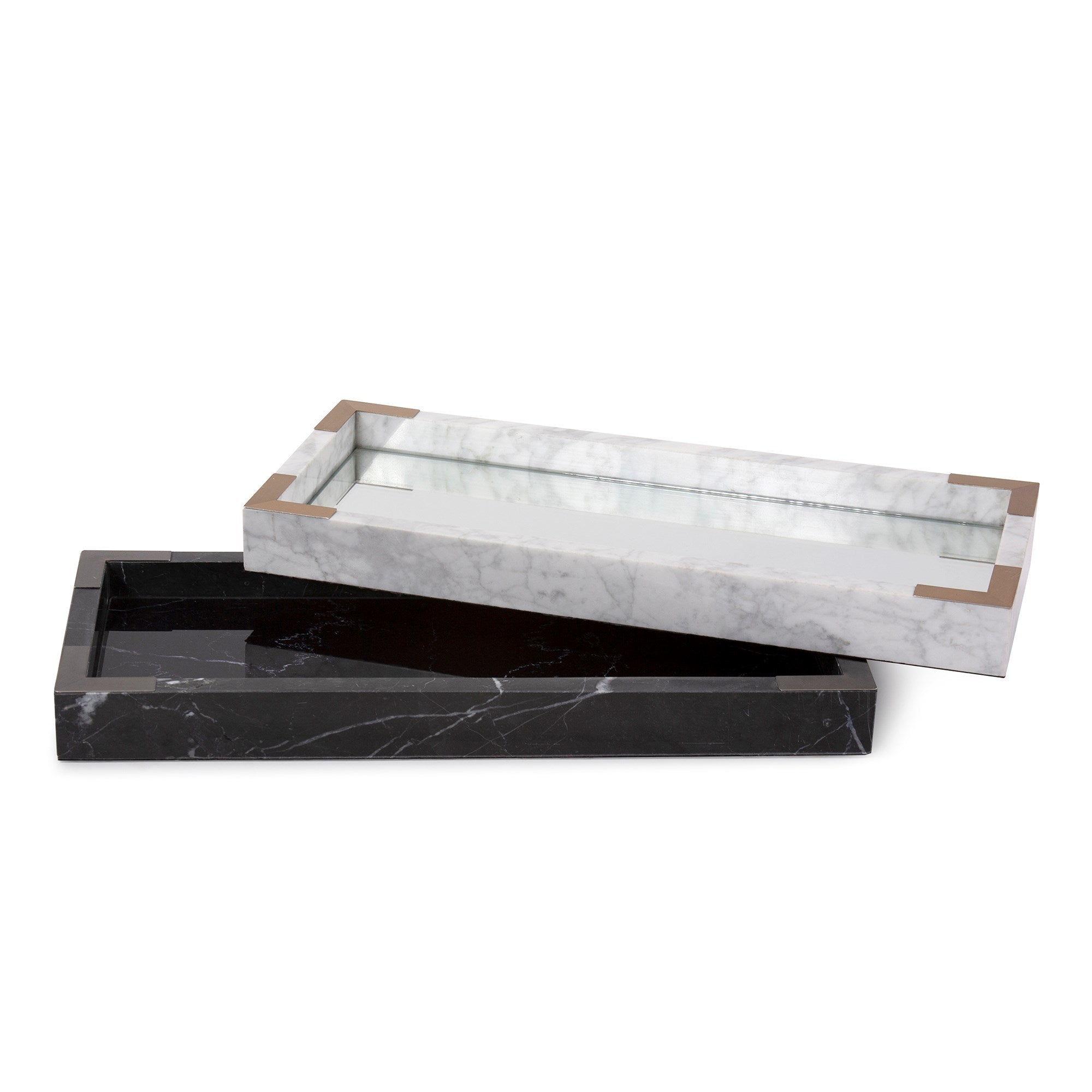 Black Mirrored Marble Tray