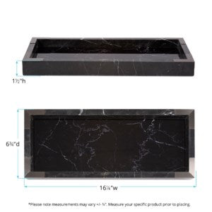 Black Mirrored Marble Tray