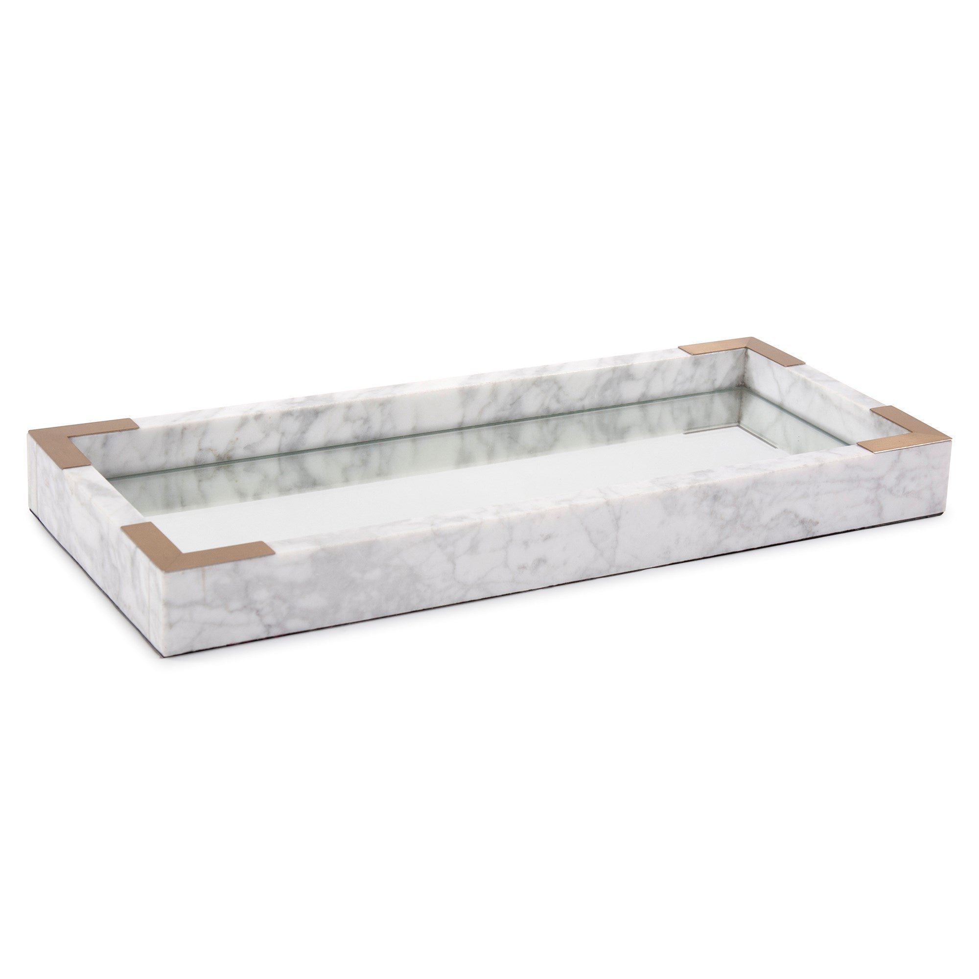 White Mirrored Marble Tray