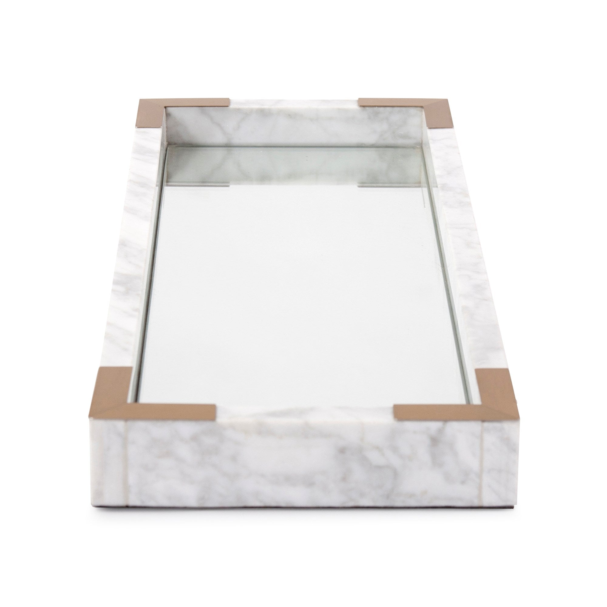 White Mirrored Marble Tray
