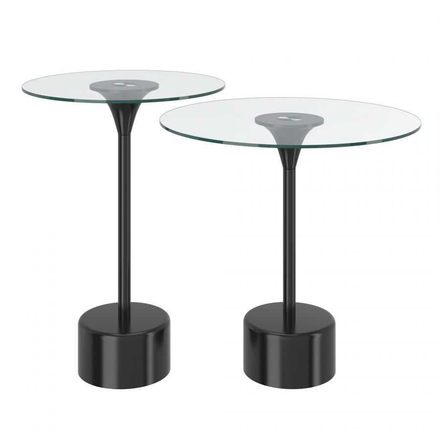 Tulip 2pc Black Accent Table Set