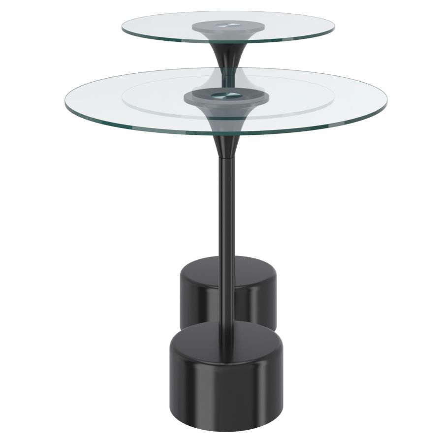 Tulip 2pc Black Accent Table Set