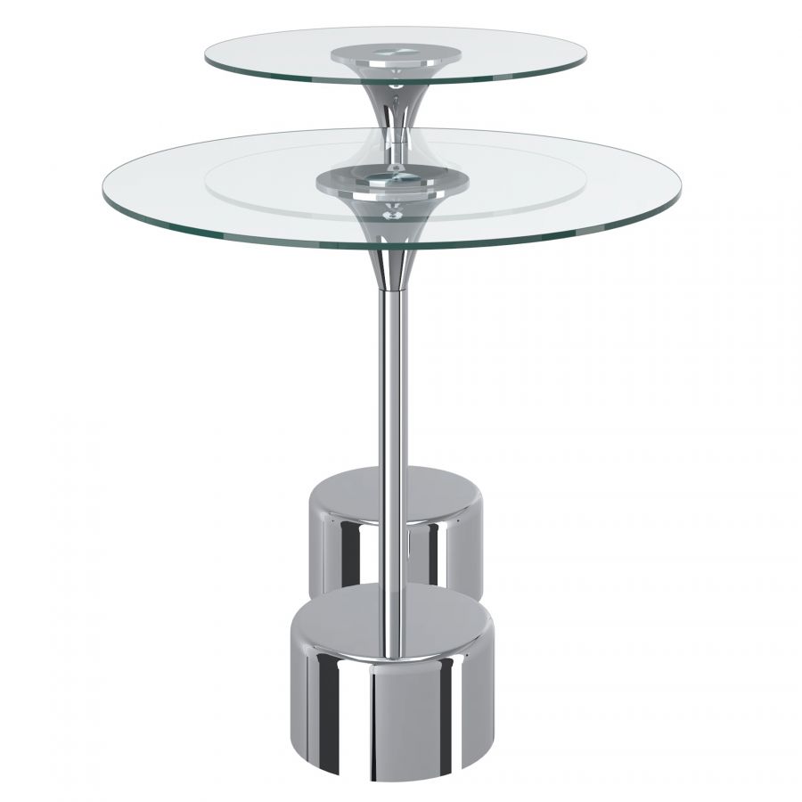 Tulip 2pc Chrome Accent Table Set