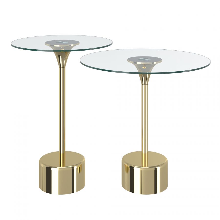Tulip 2pc Gold Accent Table Set