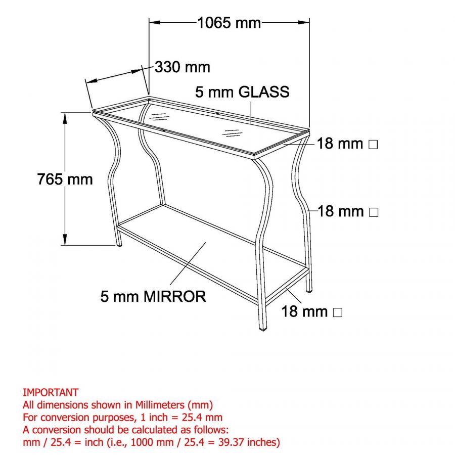 Willo Silver Console Table