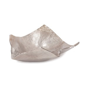 Aluminum Champagne Silver Hammered Small Bowl