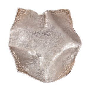 Aluminum Champagne Silver Hammered Small Bowl