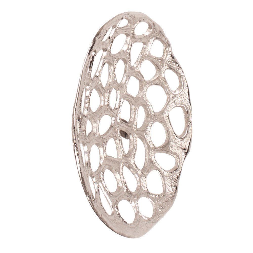 Nickel Plated Open Honeycomb Wall Art - Medium