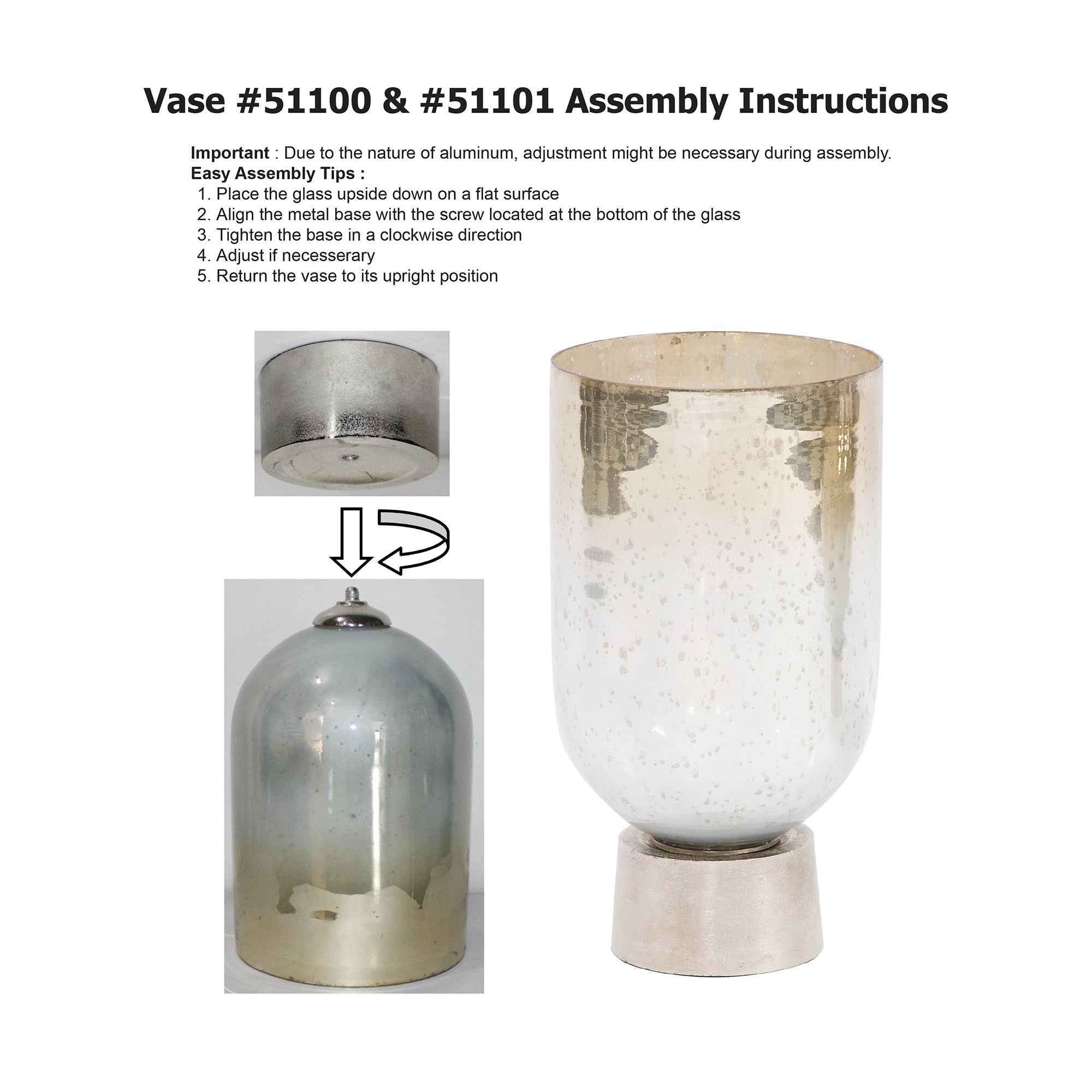 Round Grotto Glass Footed Vase - Large