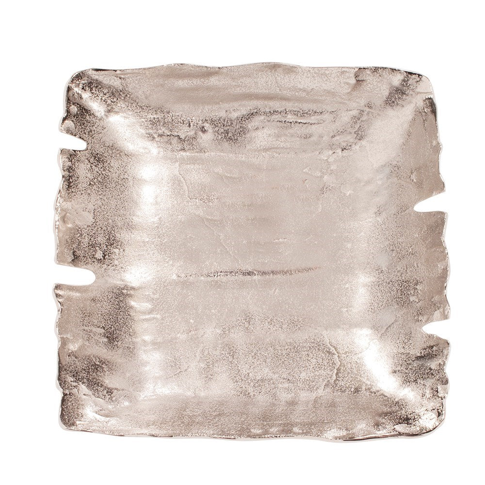 Square Nickel Aluminum Bowl, Large