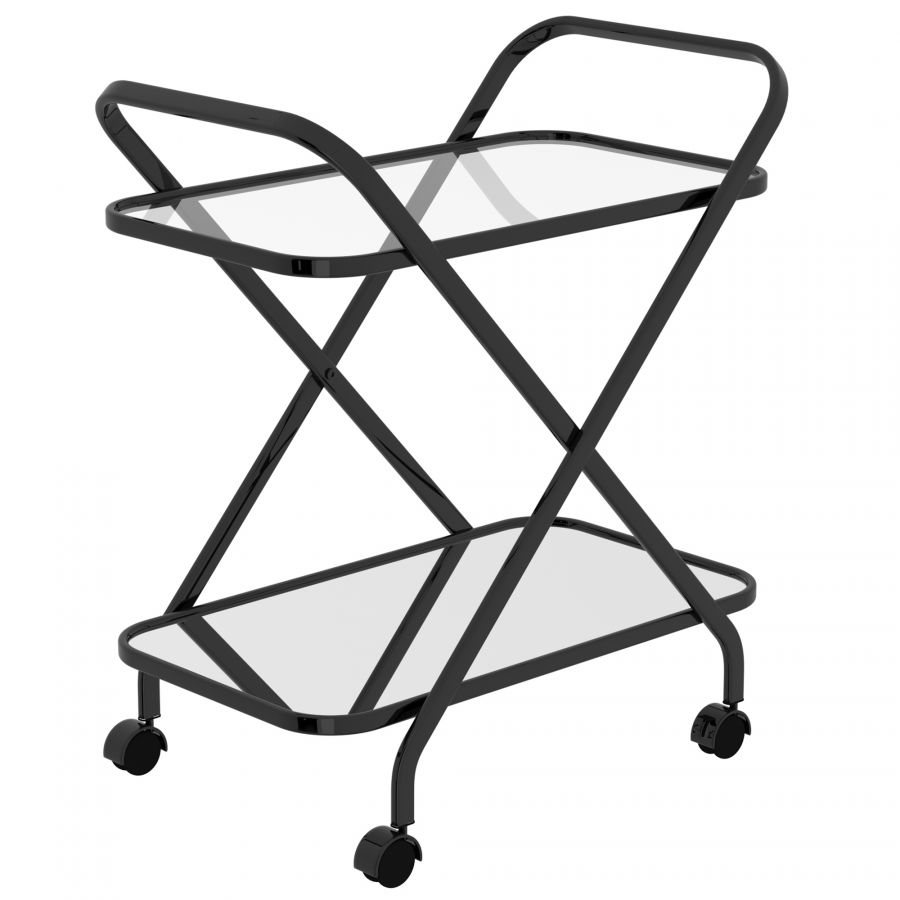 Oriso 2-Tier Black Bar Cart