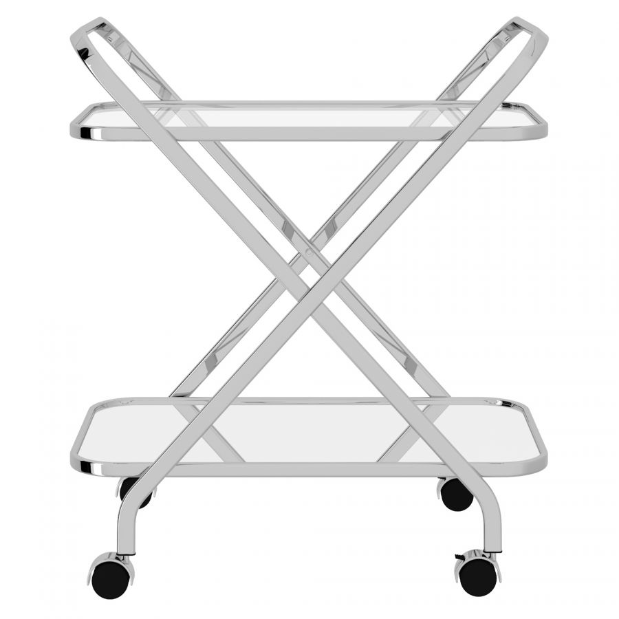 Oriso 2-Tier Chrome Bar Cart