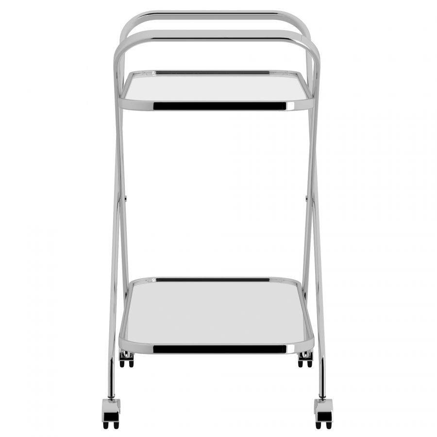 Oriso 2-Tier Chrome Bar Cart