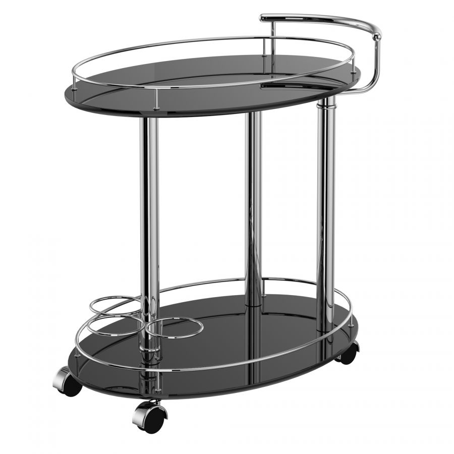 Inka 2-Tier Black Bar Cart