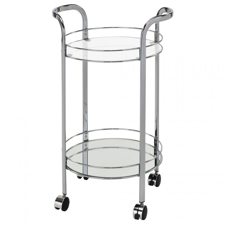 Neema 2-Tier Chrome Bar Cart