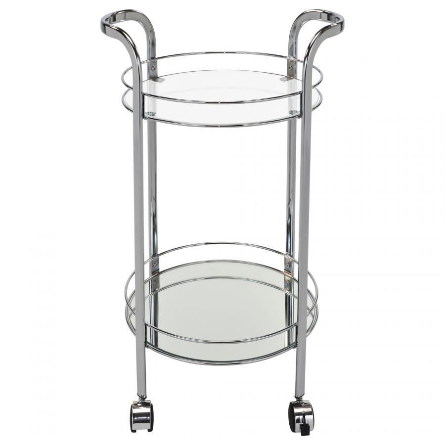 Neema 2-Tier Chrome Bar Cart