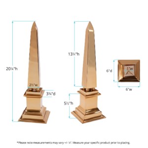 Gold Stainless Steel Obelisk