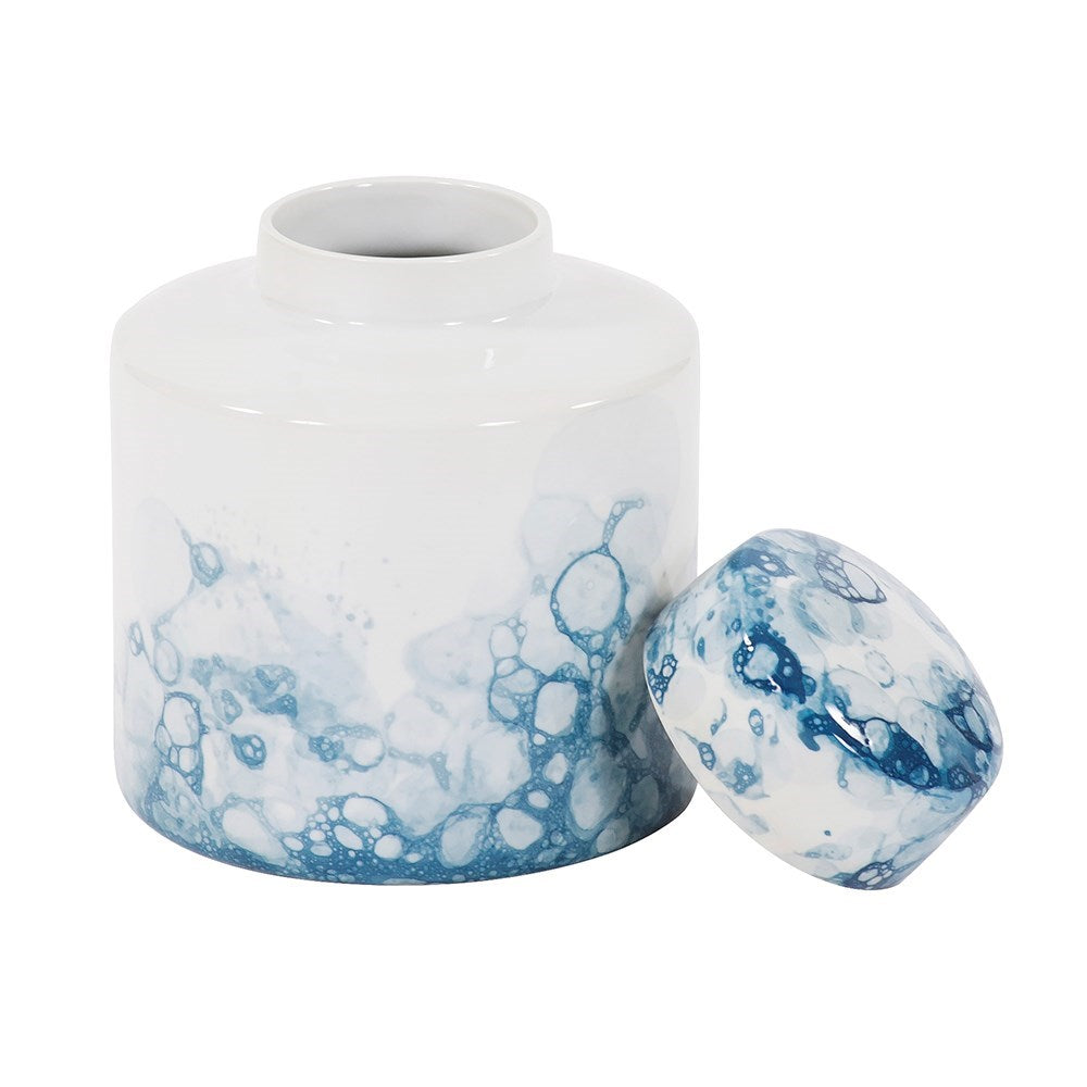 Blue and White Porcelain Tea Jar, Small